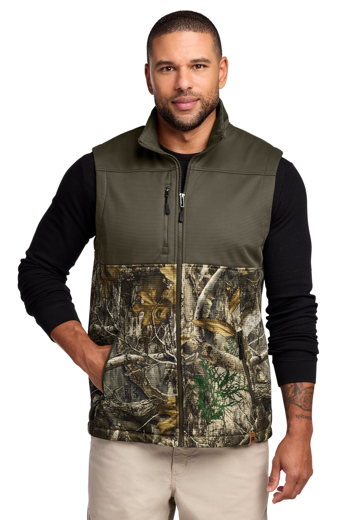 Russell Outdoors ™  Realtree ®  Atlas Colorblock Soft Shell Vest RU604 - Russell Outdoors RU604