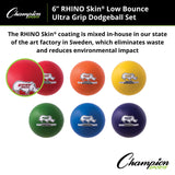 RHINO Skin RHINO SKIN LOW BOUNCE ULTRA GRIP DODGEBALL SET