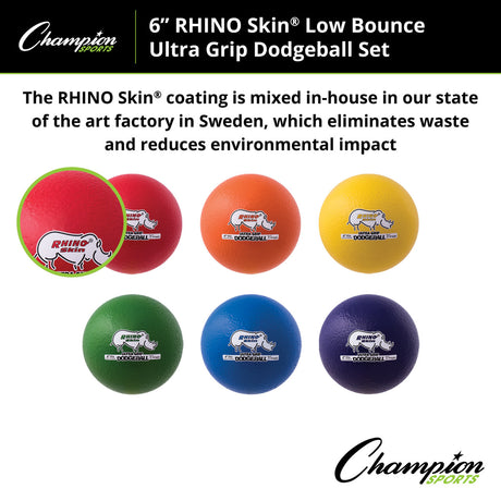 RHINO Skin RHINO SKIN LOW BOUNCE ULTRA GRIP DODGEBALL SET