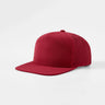 Joe's USA Hat Flat Bill 7 Panel Perforated Snapback Golf Hat - Red