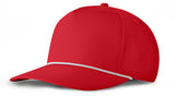 J7256 Clubhouse Performance Rope Cap - Red with White Rope (Front)