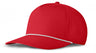 J7256 Clubhouse Performance Rope Cap - Red with White Rope (Front)