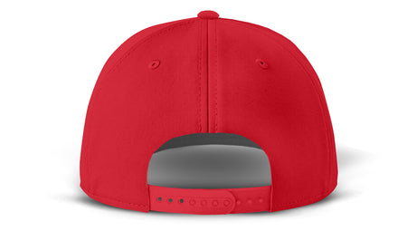J7256 Clubhouse Performance Rope Cap - Red with White Rope (Back)
