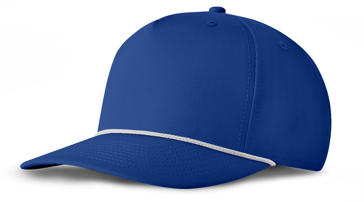 J7256 Clubhouse Performance Rope Cap - Royal with White Rope (Front)