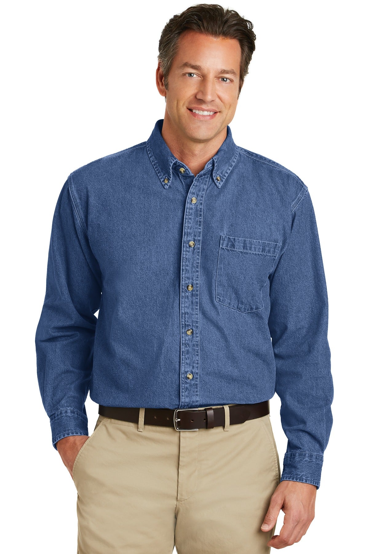 Port Authority ® Heavyweight Denim Shirt. S100 - Port Authority S100 Woven Shirts Port Authority