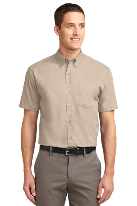 Port Authority ® Short Sleeve Easy Care Shirt. S508 - Stone Woven Shirts Port Authority Stone XS