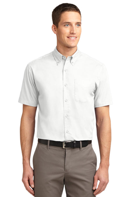 Port Authority ® Short Sleeve Easy Care Shirt. S508 Woven Shirts Port Authority White/ Light Stone XS