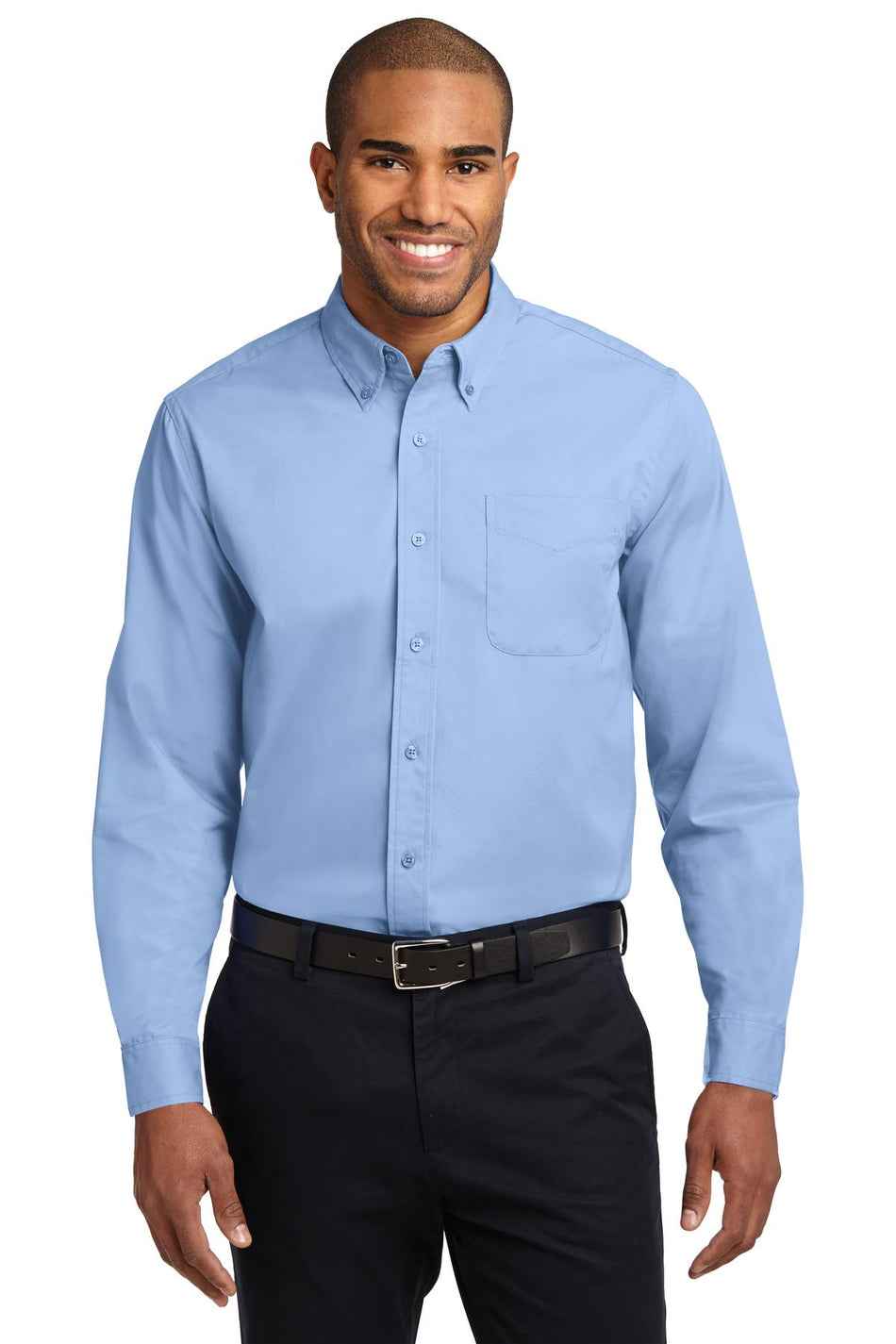 Port Authority ®  Long Sleeve Easy Care Shirt S608 - Light Blue/ Light Stone - Port Authority S608