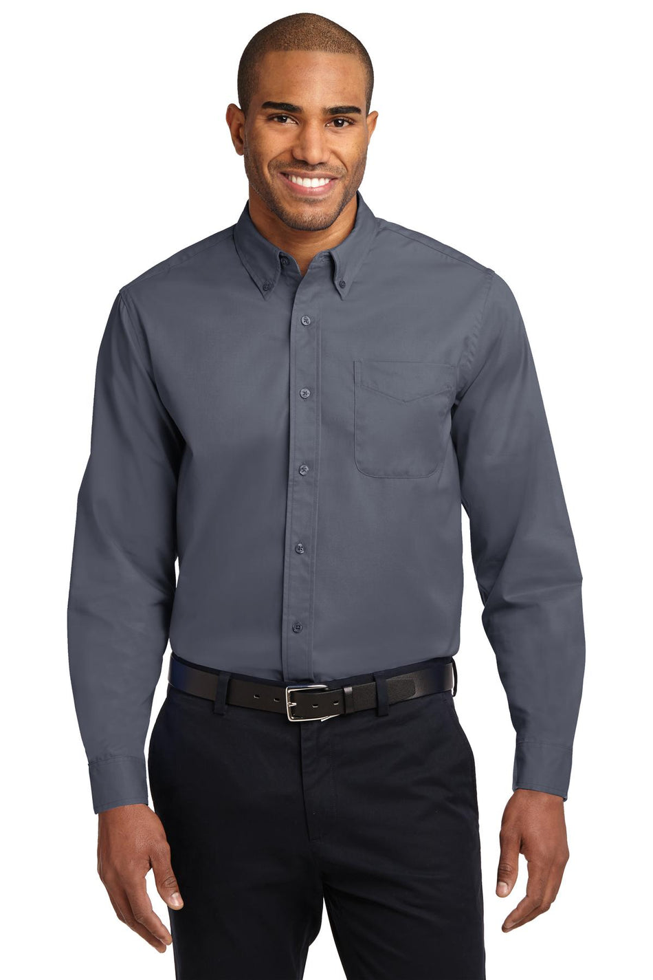 Port Authority ®  Long Sleeve Easy Care Shirt S608 - Steel Grey/ Light Stone - Port Authority S608