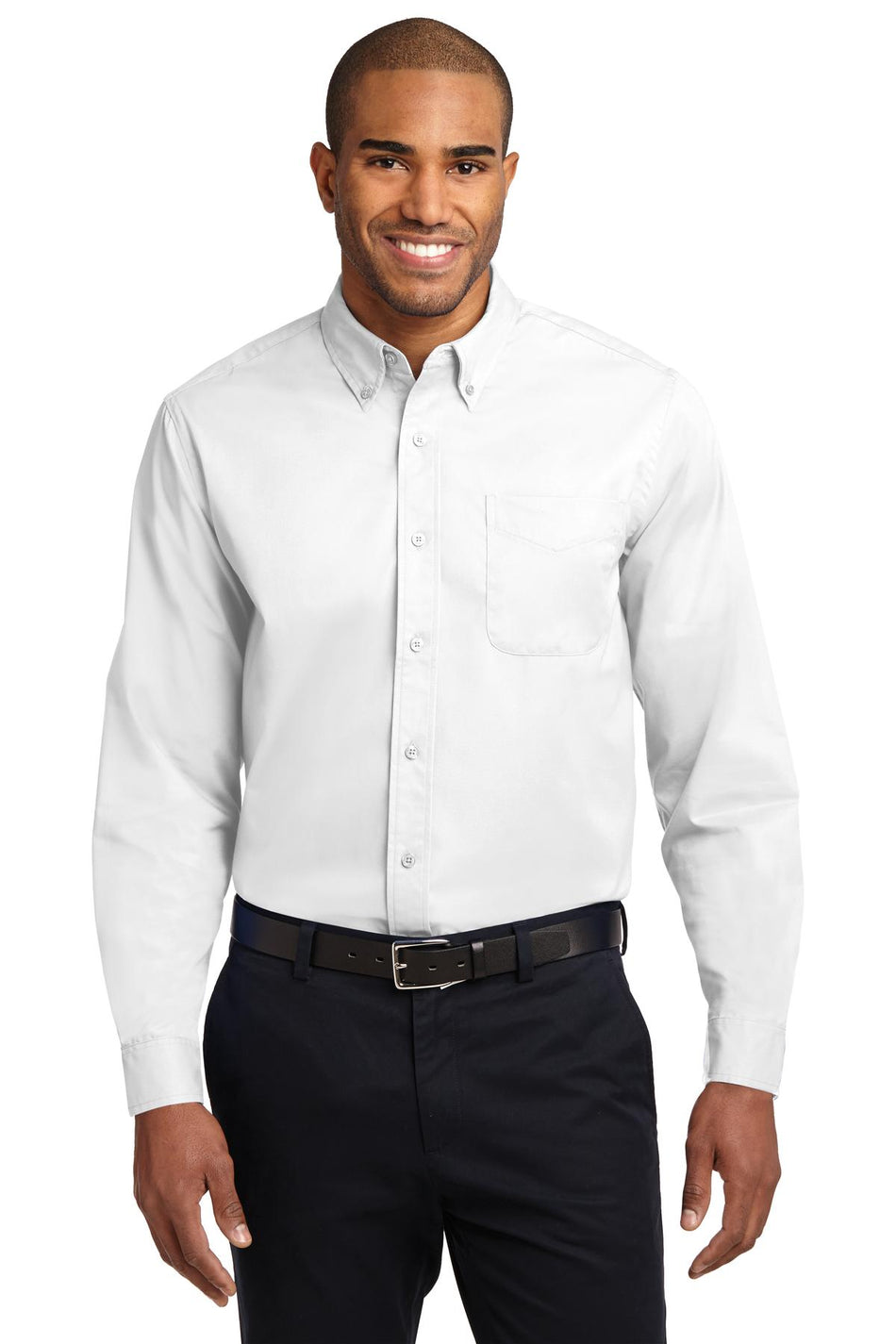 Port Authority ®  Long Sleeve Easy Care Shirt S608 - White/ Light Stone - Port Authority S608