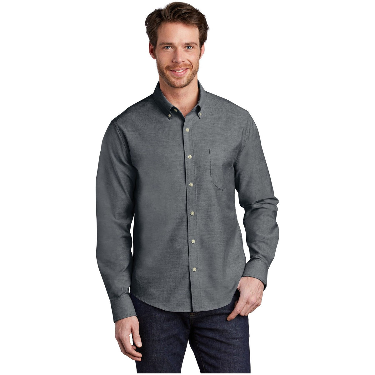 Port Authority ® Untucked Fit SuperPro ™ Oxford S651 - Port Authority S651 Woven Shirts Port Authority Black XS