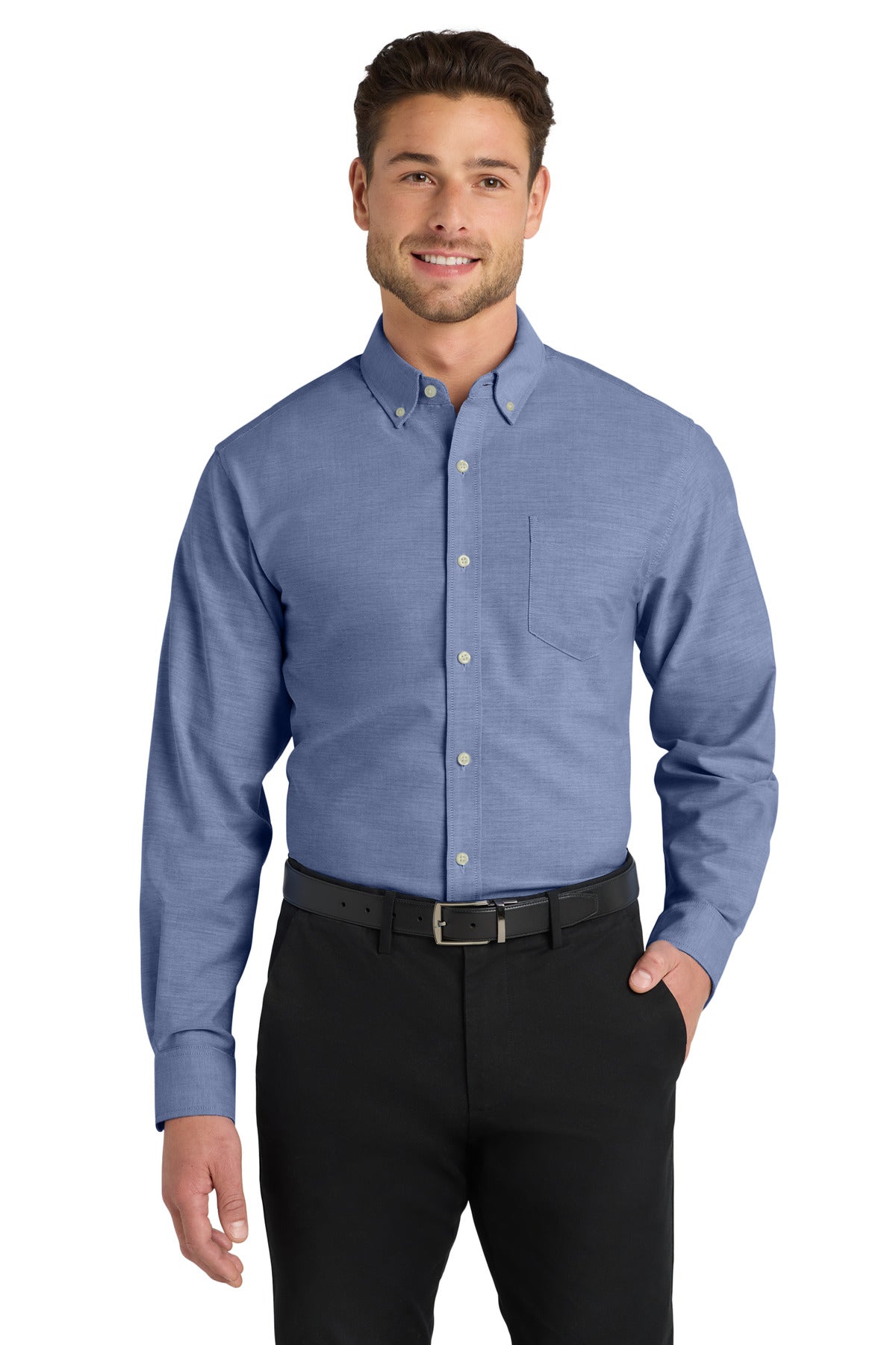 Port Authority  ®   Untucked Fit SuperPro  ™  Oxford  S651 - Port Authority S651