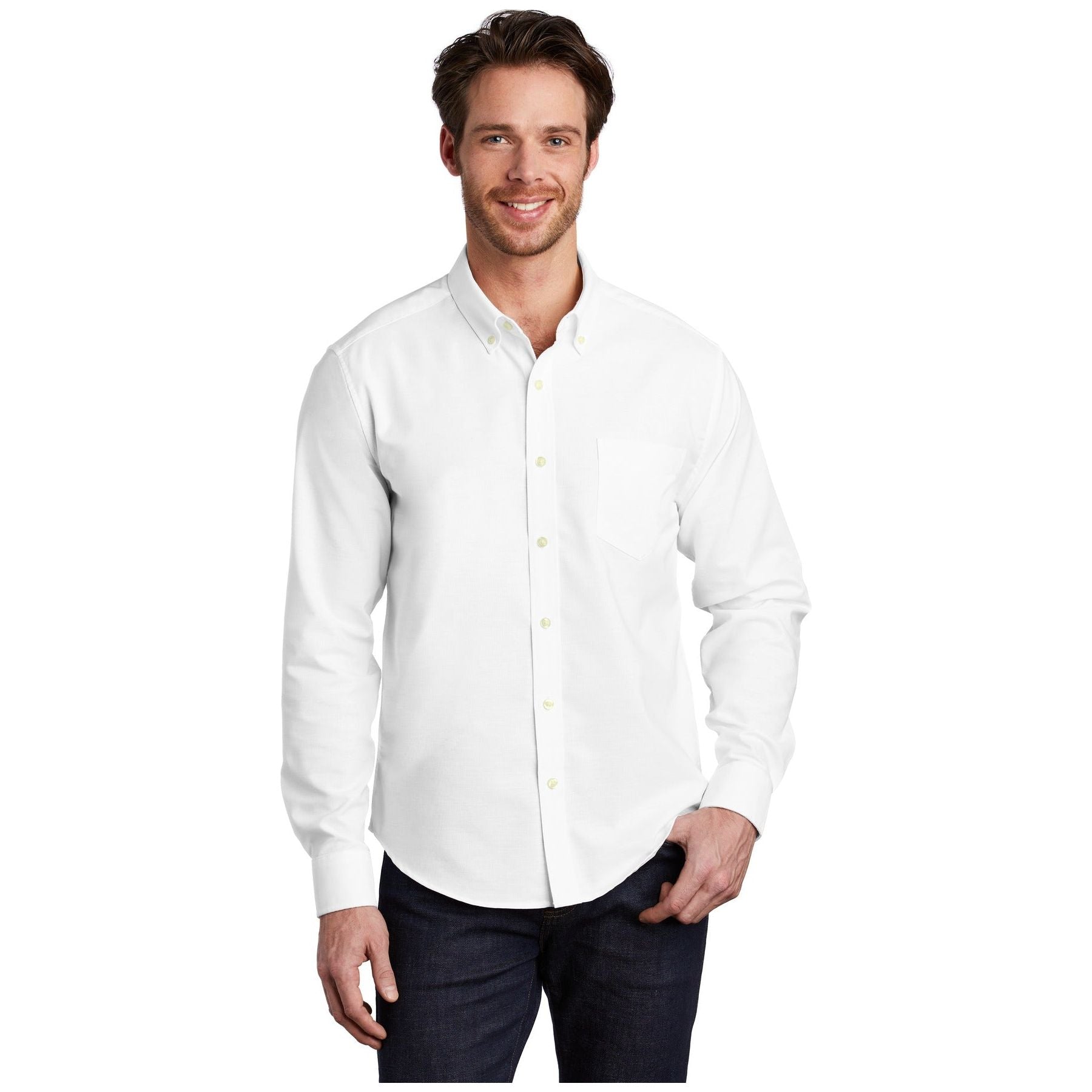 Port Authority ® Untucked Fit SuperPro ™ Oxford S651 - Port Authority S651 Woven Shirts Port Authority White XS