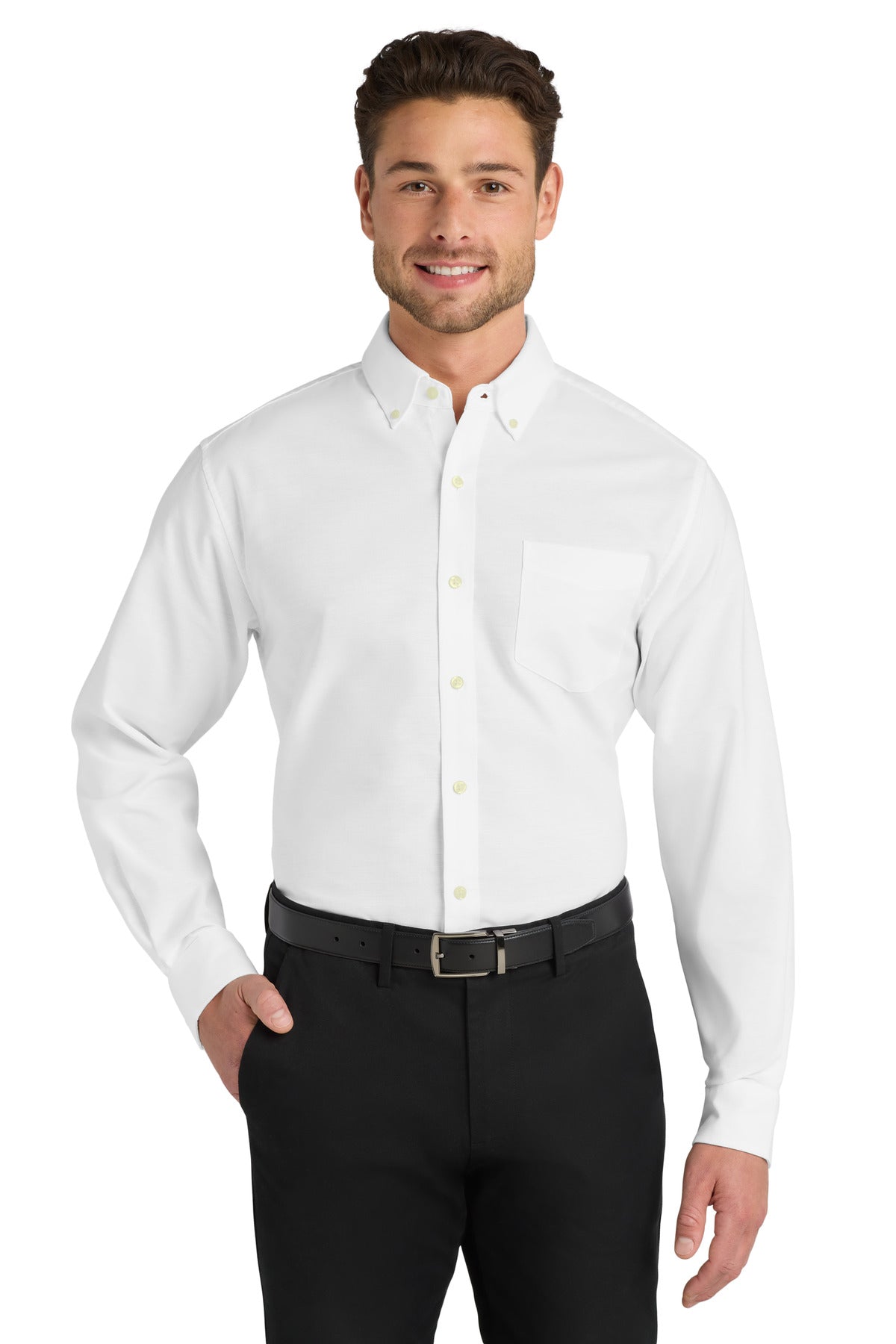 Port Authority  ®   Untucked Fit SuperPro  ™  Oxford  S651 - Port Authority S651