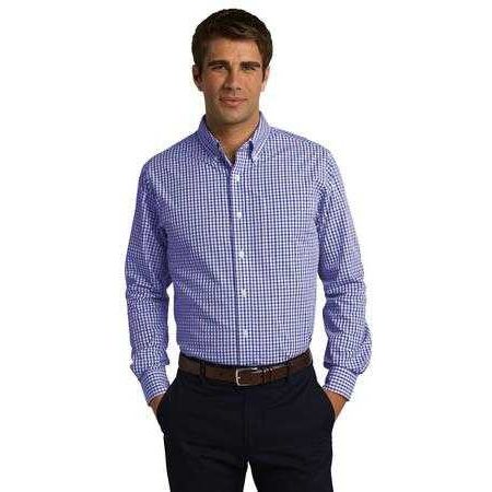 Long Sleeve Gingham Easy Care Shirt Joe's USA Men's Shirts