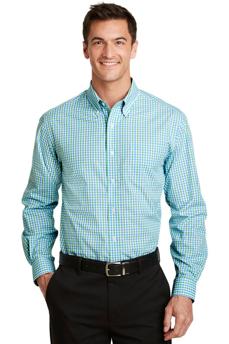 Port Authority ®  Long Sleeve Gingham Easy Care Shirt. S654 - Port Authority S654