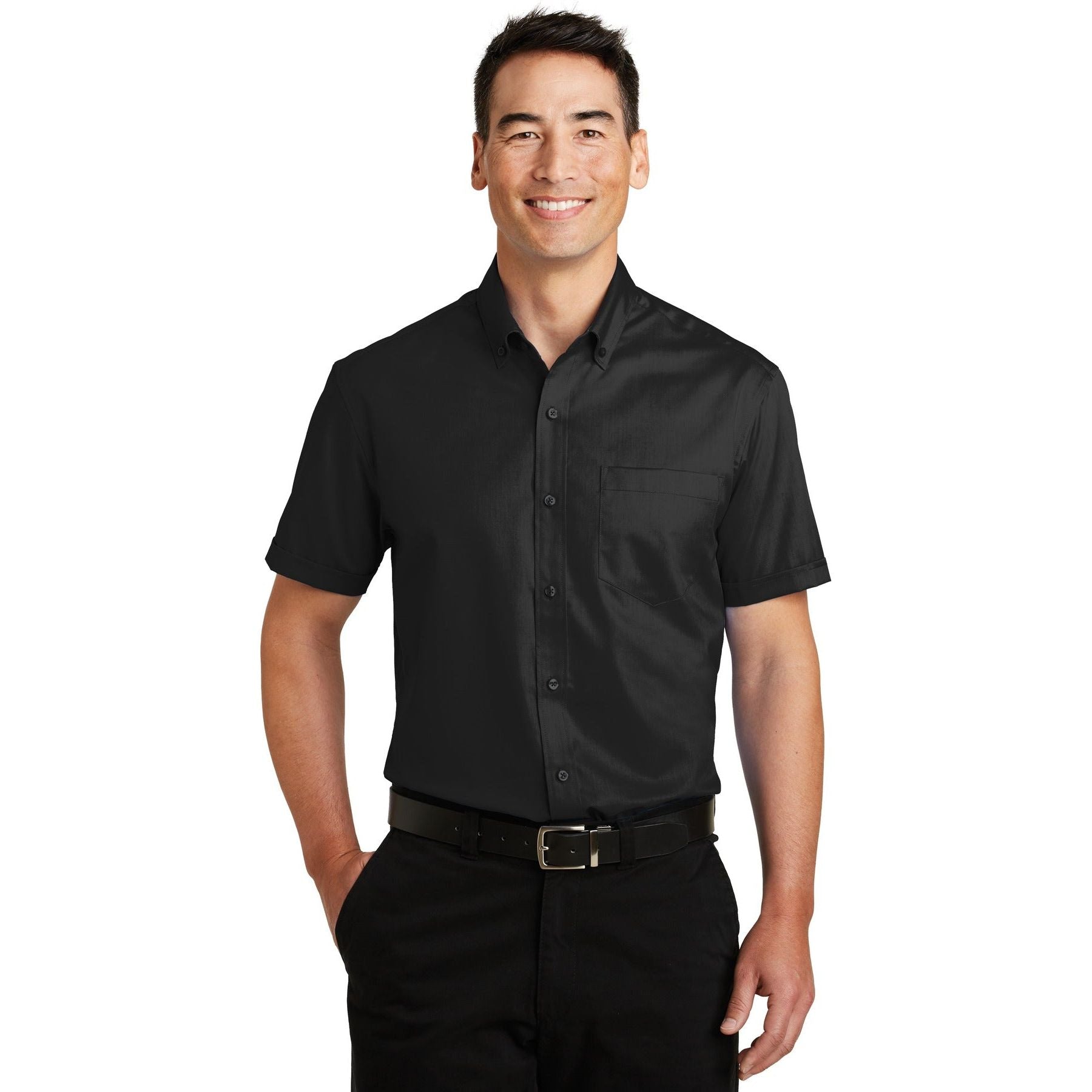 Port Authority ® Short Sleeve SuperPro ™ Twill Shirt. S664 - Port Authority S664 Woven Shirts Port Authority