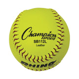 Champion Sports 12" LEATHER CORK CORE SOFTBALL