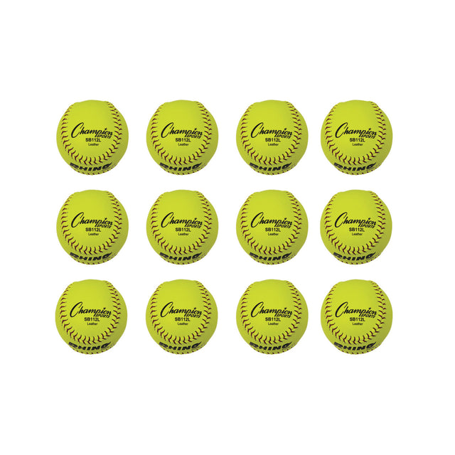 12" LEATHER CORK CORE SOFTBALL