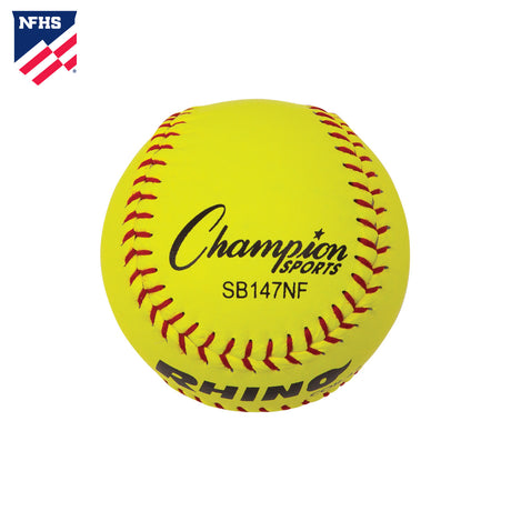 Champion Sports 11" LEATHER POLY CORE SOFTBALL, NFHS APPROVED