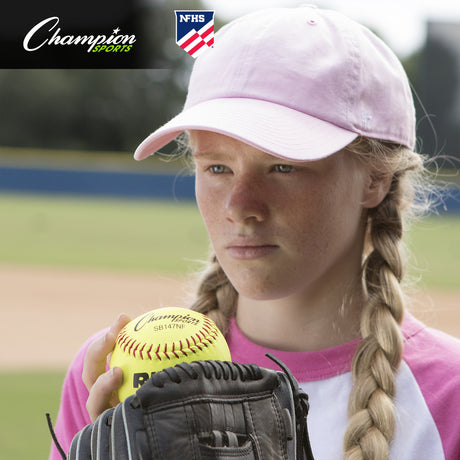 Champion Sports 11" LEATHER POLY CORE SOFTBALL, NFHS APPROVED