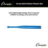 Champion Sports SCREW BALL HOLLOW PLASTIC BAT