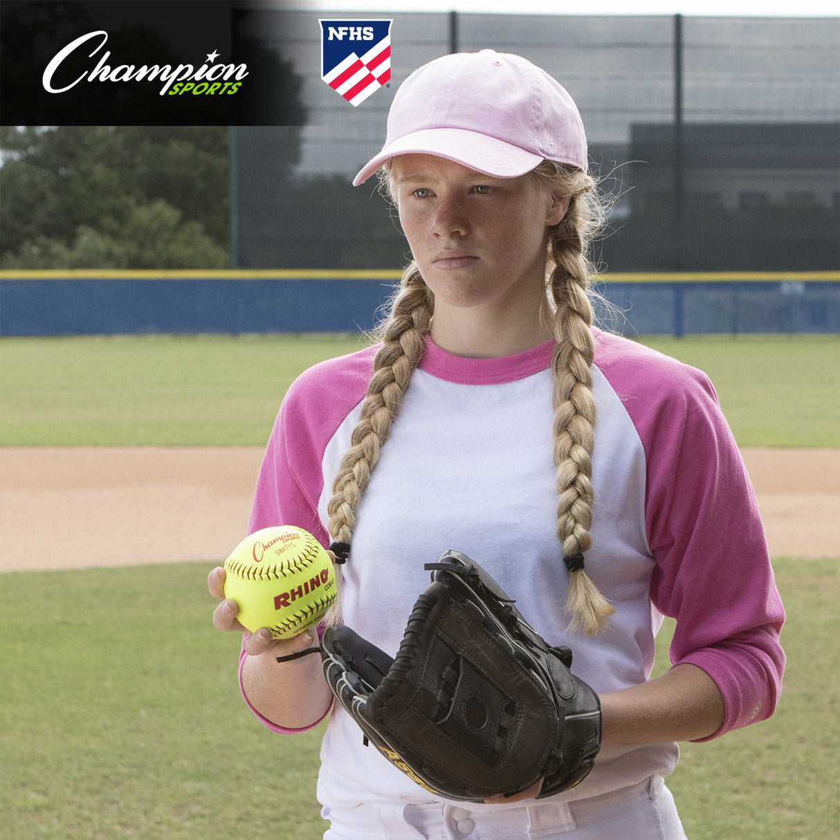 Champion Sports 12" SYNTHETIC LEATHER POLY CORE SOFTBALL, NFHS APPROVED