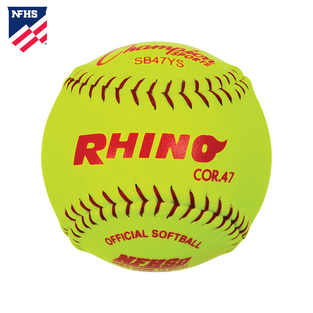 12" SYNTHETIC LEATHER POLY CORE SOFTBALL, NFHS APPROVED