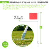 Champion Sports SPRING LOADED CORNER FLAGS