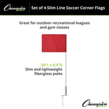 Champion Sports SLIM LINE SOCCER CORNER FLAGS