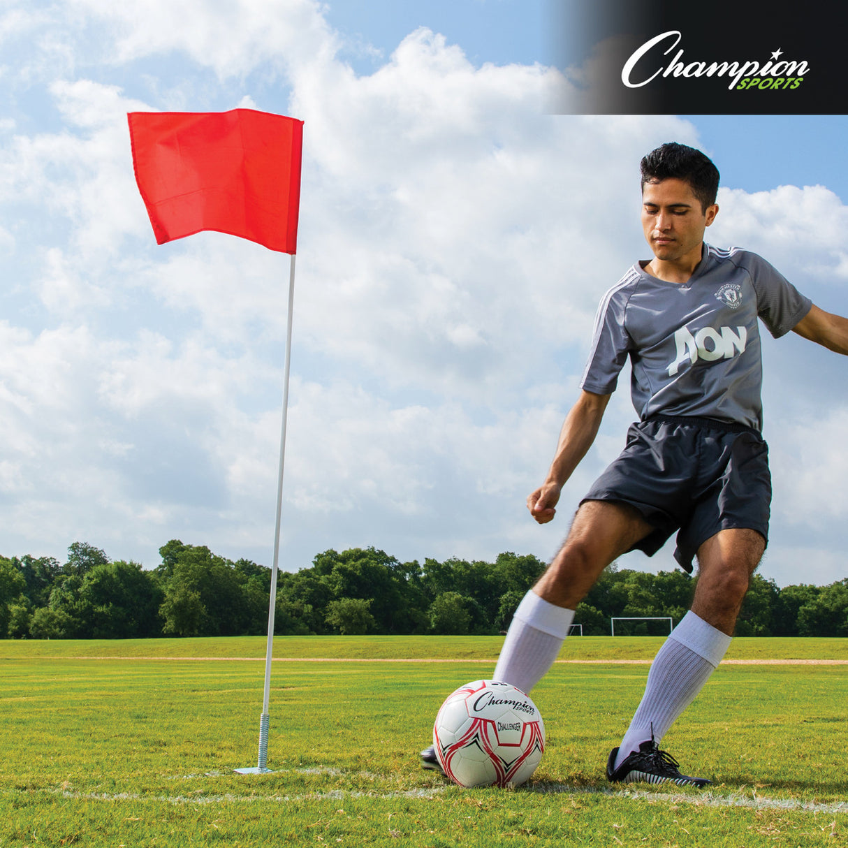 Champion Sports SLIM LINE SOCCER CORNER FLAGS