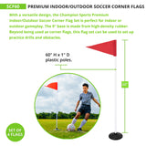 Champion Sports PREMIUM SOCCER CORNER FLAGS