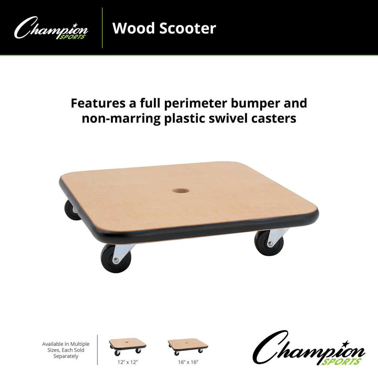 Champion Sports WOOD SCOOTER 12"