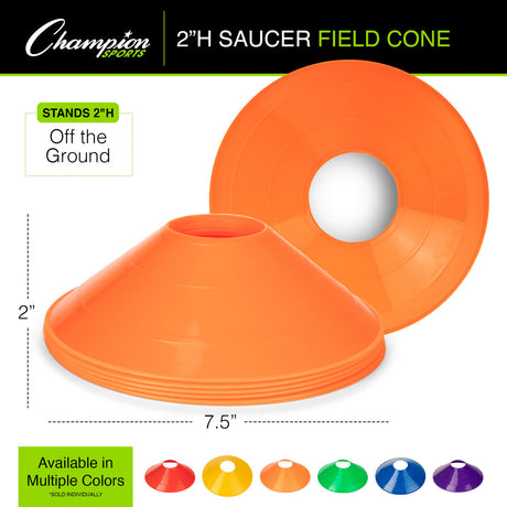 Champion Sports SCXBL Saucer Field Cone Blue