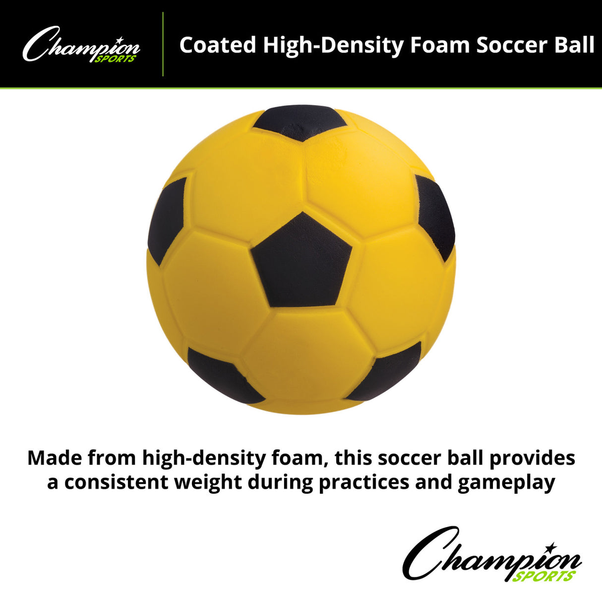 Champion Sports COATED HIGH-DENSITY FOAM SOCCER BALL