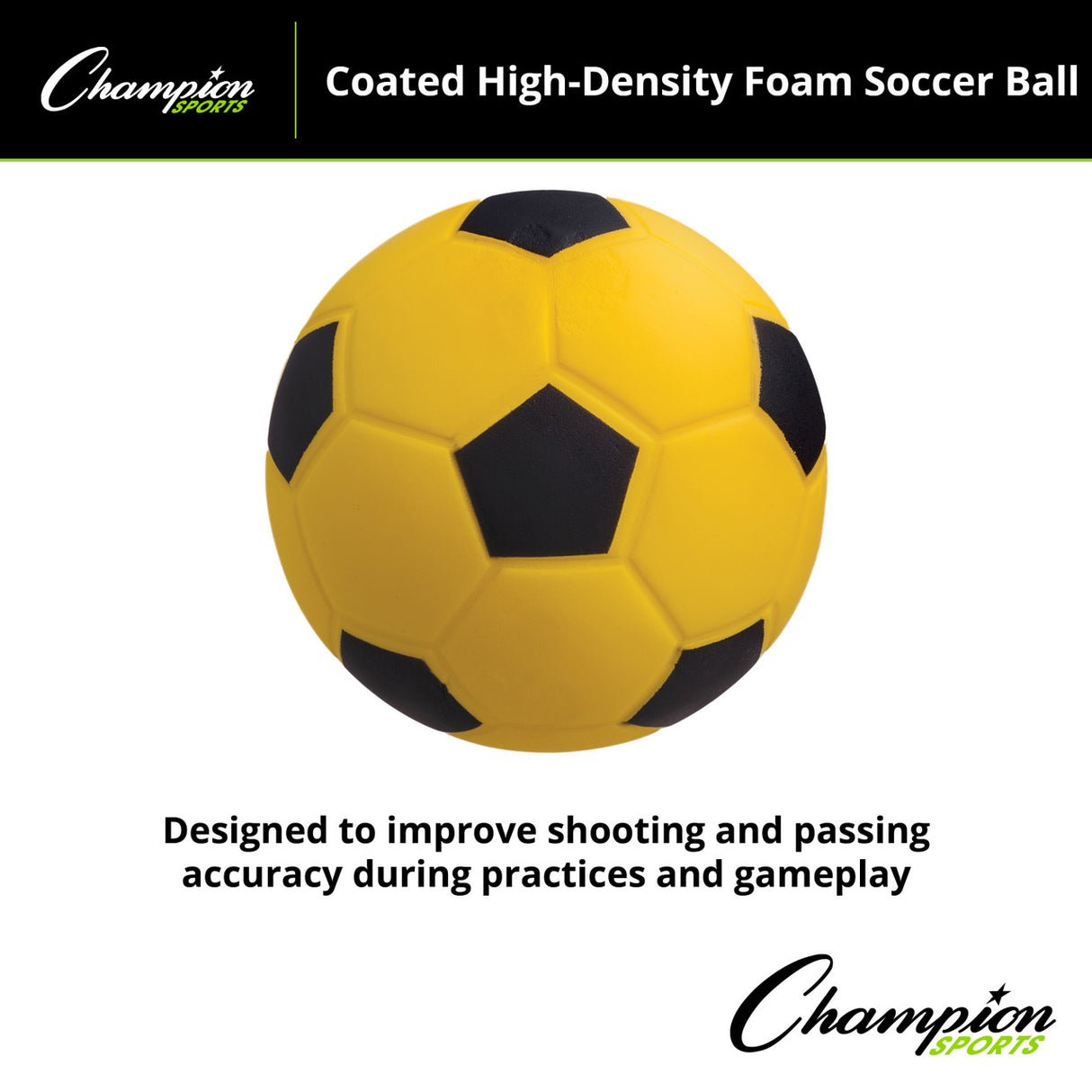 Champion Sports COATED HIGH-DENSITY FOAM SOCCER BALL