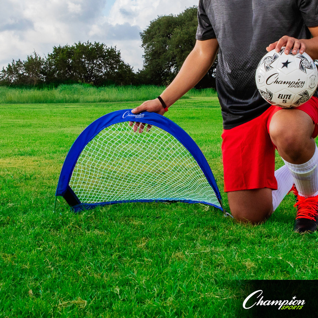 Champion Sports EXTREME SOCCER PORTABLE POP-UP GOALS 2.5' X 1.5'