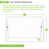 Champion Sports 3-IN-1 SOCCER TRAINING GOAL