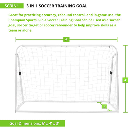 Champion Sports 3-IN-1 SOCCER TRAINING GOAL