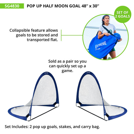 Champion Sports SG3018 Extreme Soccer Portable Pop-Up Goals 2.5' X 1.5'