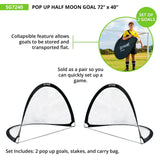 Champion Sports EXTREME SOCCER PORTABLE POP-UP GOALS 2.5' X 1.5'