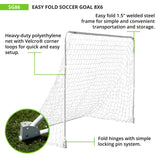Champion Sports EASY FOLD SOCCER GOAL, 8' X 6'