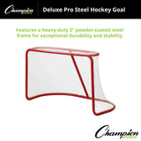 Champion Sports DELUXE PRO STEEL HOCKEY GOAL