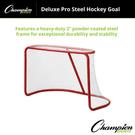 Champion Sports DELUXE PRO STEEL HOCKEY GOAL