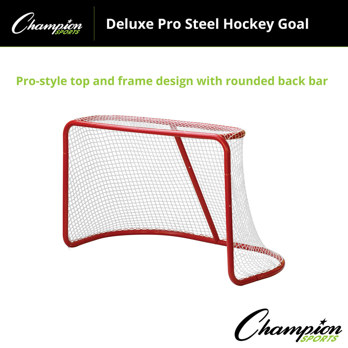 Champion Sports DELUXE PRO STEEL HOCKEY GOAL
