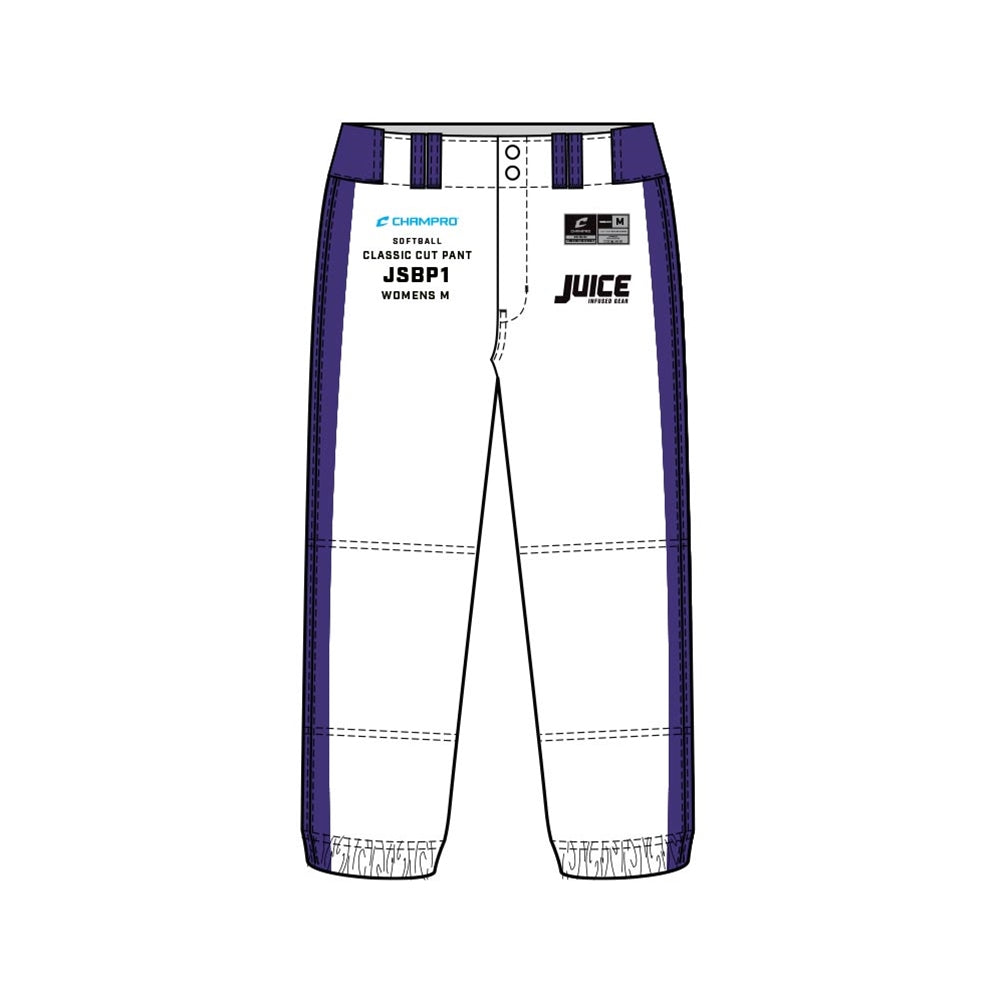 Champro SIZE KIT Juice Traditional Classic Cut Softball Pants | Champro SJSBP1KIT Champro Standard S
