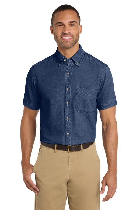 Port & Company SP11 Short Sleeve Value Denim Shirt | Port & Co SP11