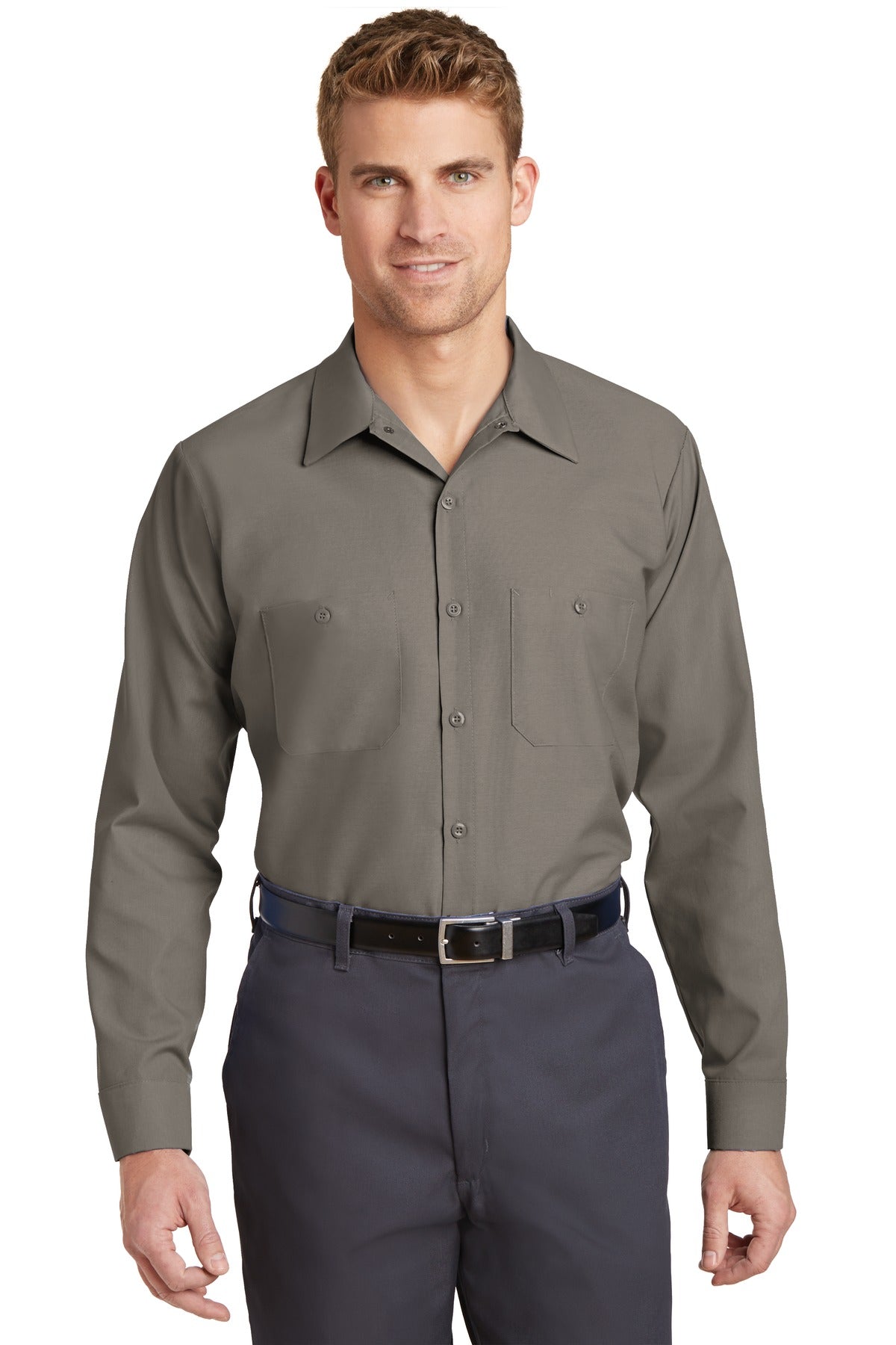 Red Kap ®  Long Size, Long Sleeve Industrial Work Shirt. SP14LONG - Red Kap SP14LONG