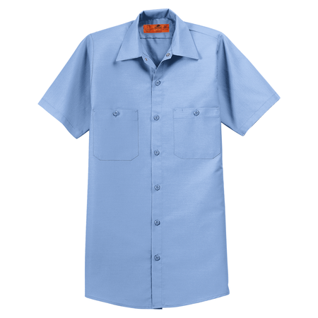 Men's Short Sleeve Industrial Work Shirt Joe's USA Small Light Blue