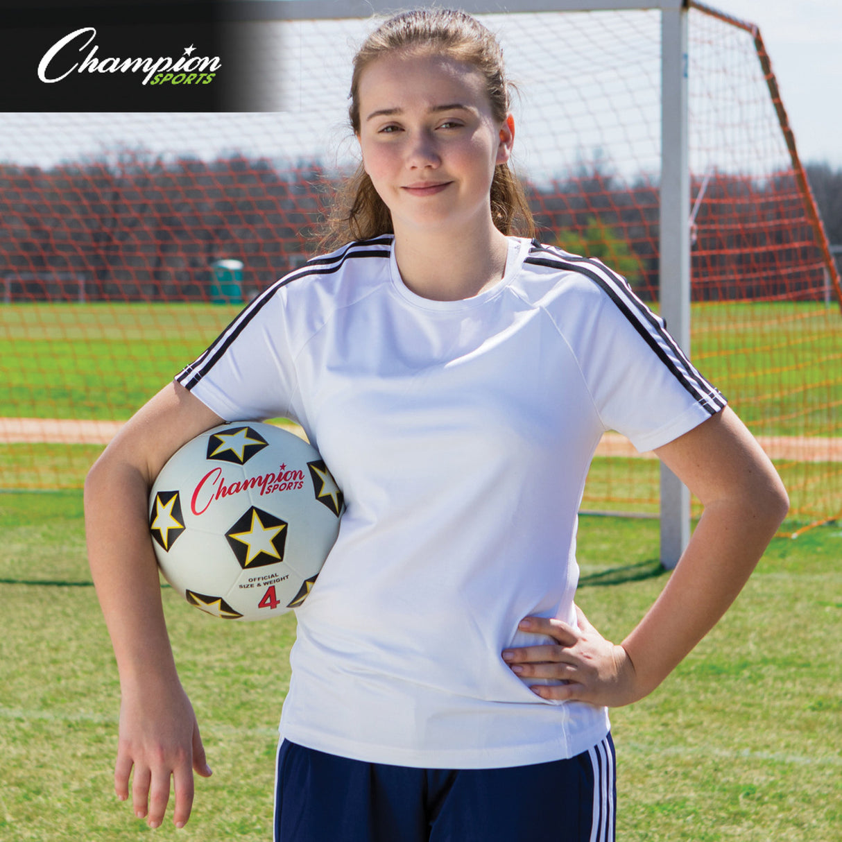 Champion Sports RUBBER COVER SOCCER BALL SIZE 3